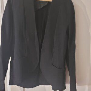 Fig - Black Blazer, size Large, Stretchy, two pockets